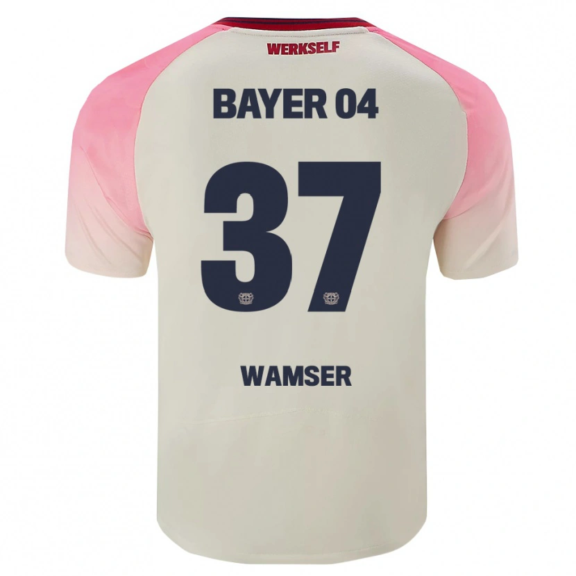 Danxen Herren Carlotta Wamser #37 Pink Cremeweiß Auswärtstrikot Trikot 2025/26 T-Shirt