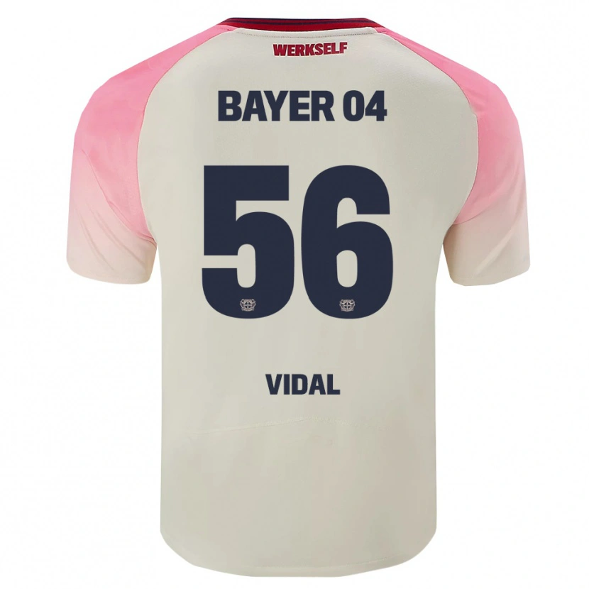 Danxen Herren Juliette Vidal #56 Pink Cremeweiß Auswärtstrikot Trikot 2025/26 T-Shirt