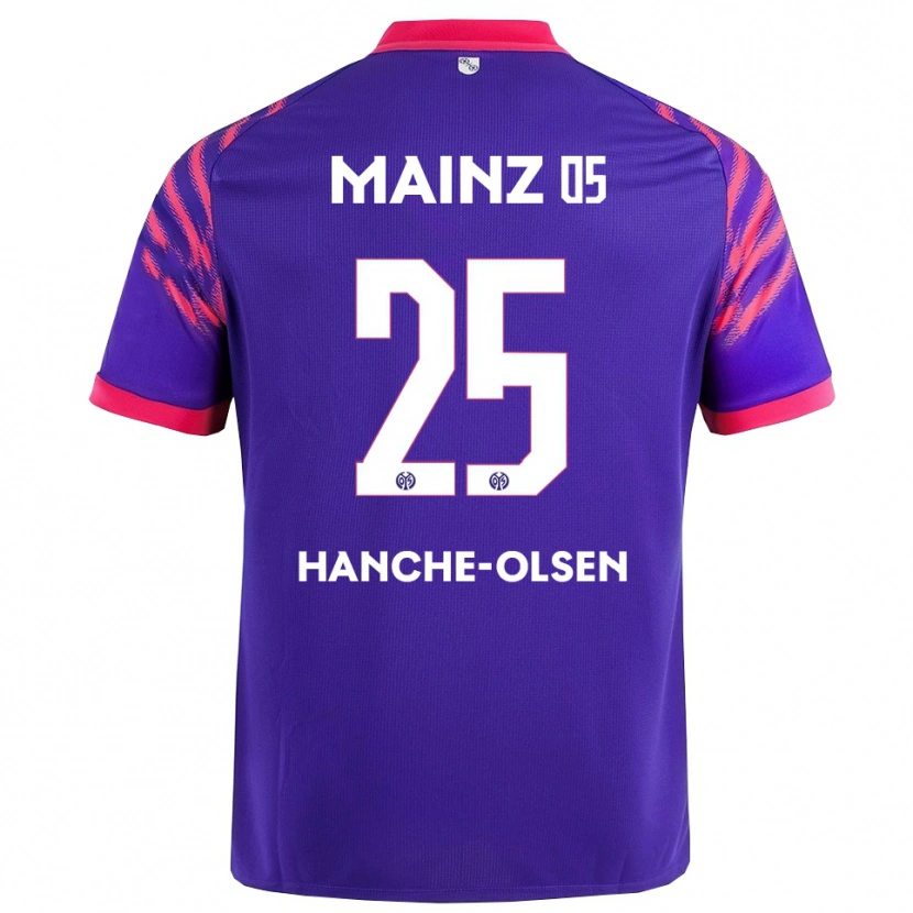 Danxen Herren Andreas Hanche-Olsen #25 Marineblau Pink Auswärtstrikot Trikot 2025/26 T-Shirt