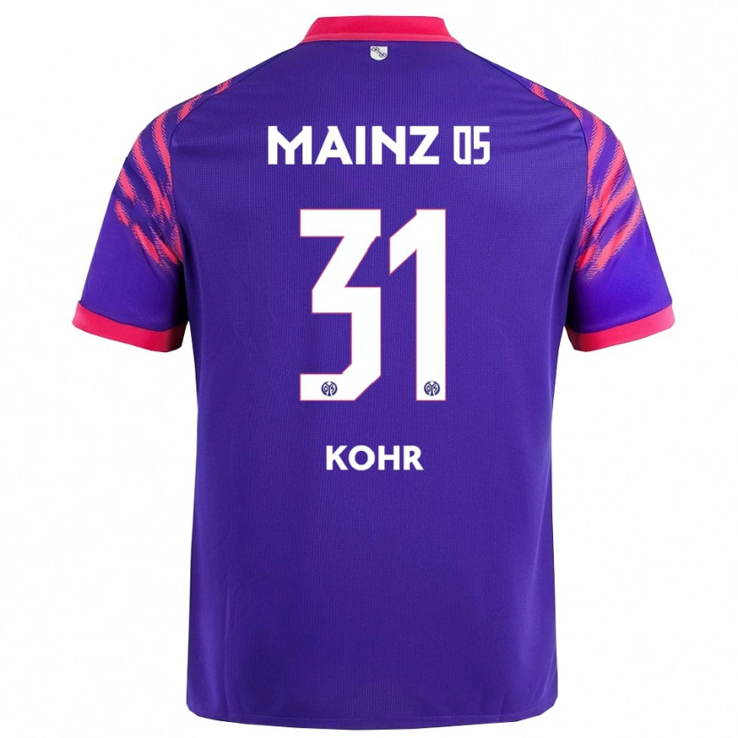 Danxen Herren Dominik Kohr #31 Marineblau Pink Auswärtstrikot Trikot 2025/26 T-Shirt