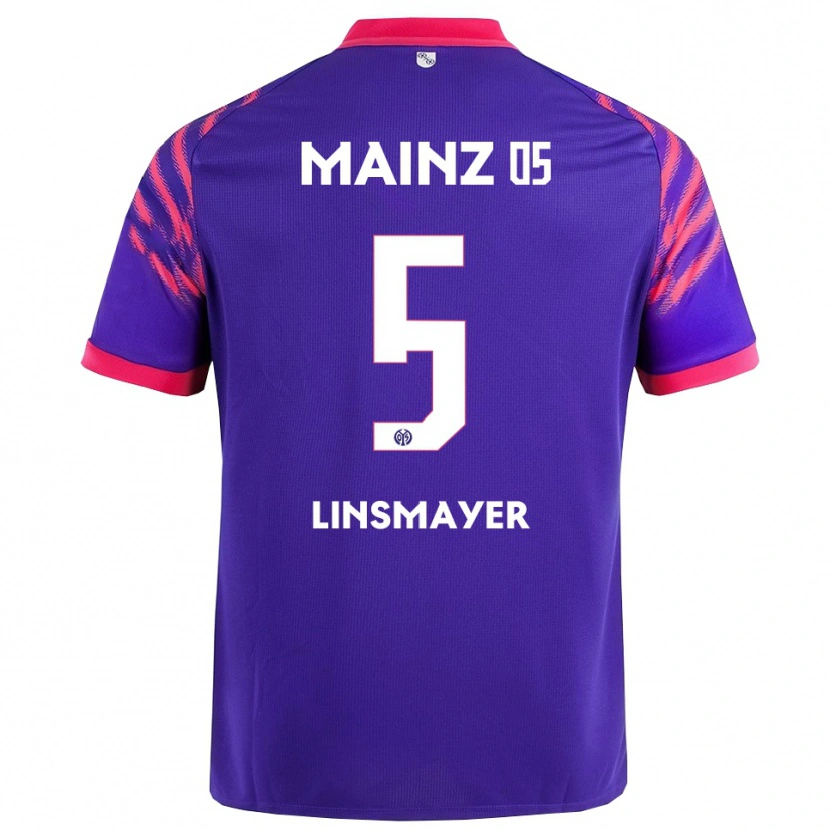 Danxen Herren Denis Linsmayer #5 Marineblau Pink Auswärtstrikot Trikot 2025/26 T-Shirt