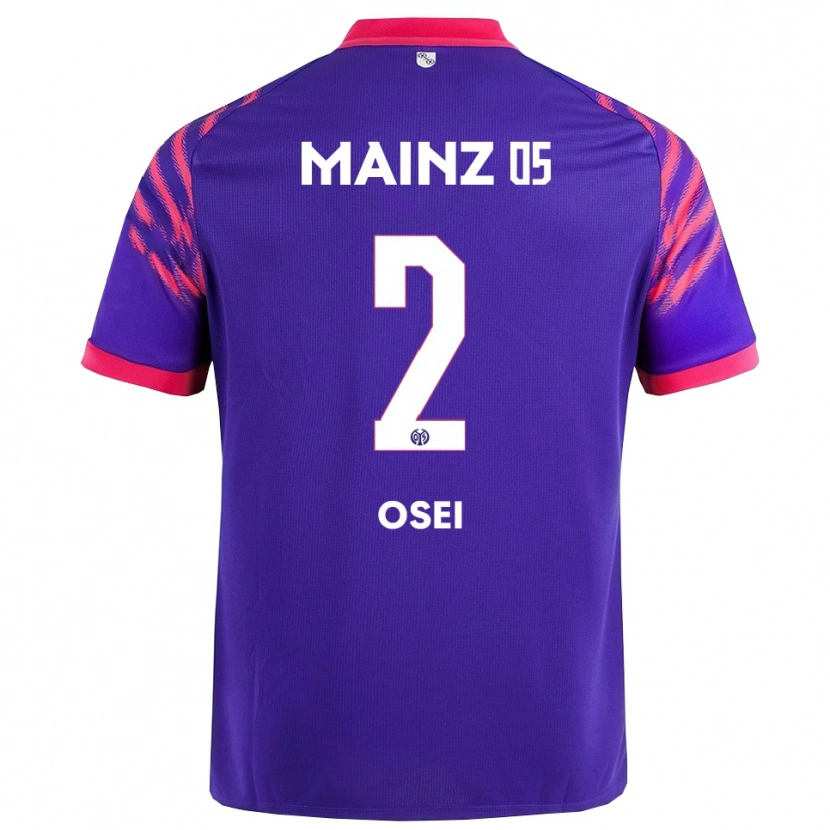 Danxen Herren David Osei #2 Marineblau Pink Auswärtstrikot Trikot 2025/26 T-Shirt