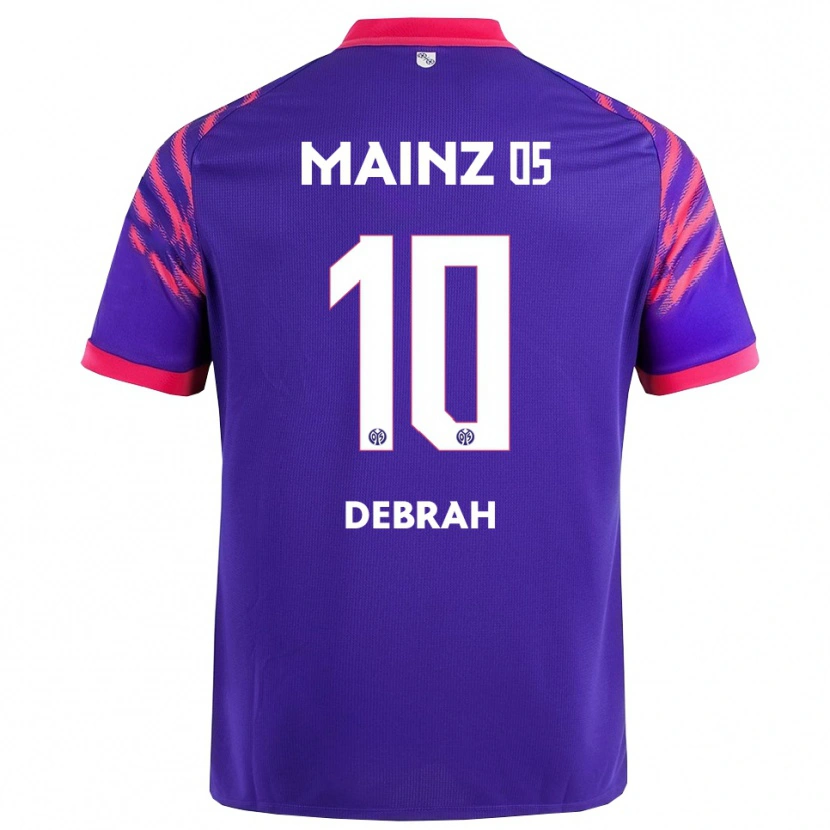 Danxen Herren Jeremiah Debrah #10 Marineblau Pink Auswärtstrikot Trikot 2025/26 T-Shirt