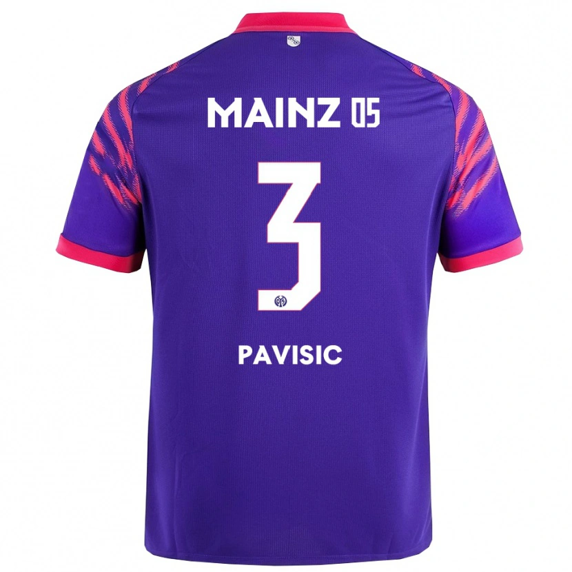 Danxen Herren Stjepan Pavisic #3 Marineblau Pink Auswärtstrikot Trikot 2025/26 T-Shirt