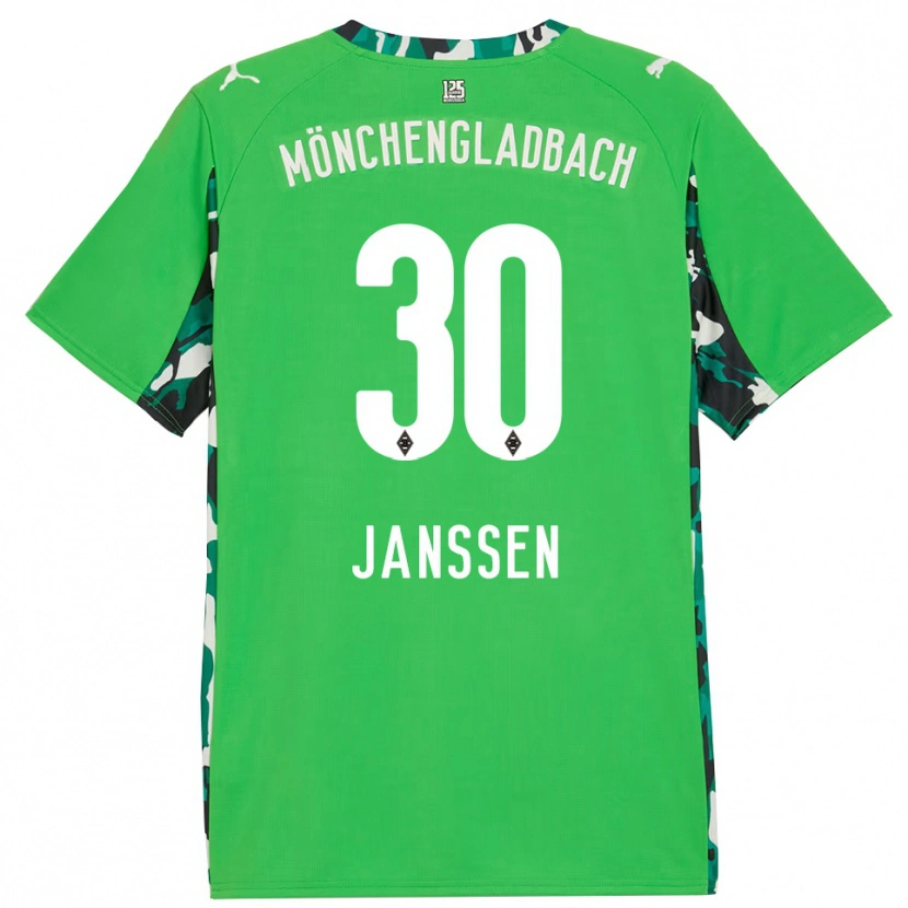 Danxen Herren Annalena Janssen #30 Grün Schwarz Auswärtstrikot Trikot 2025/26 T-Shirt