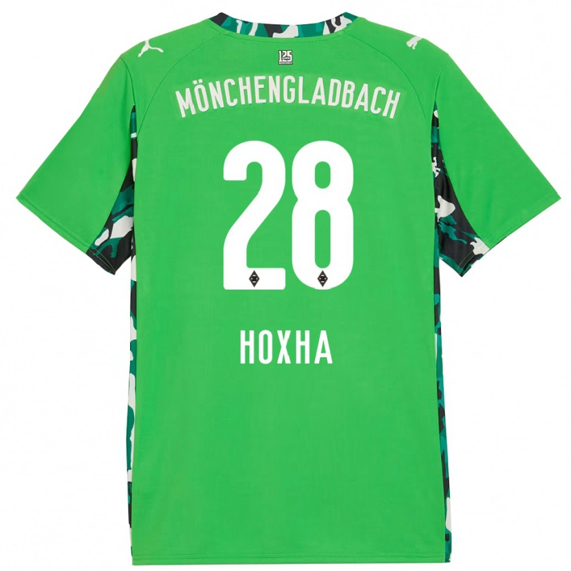 Danxen Herren Flavjo Hoxha #28 Grün Schwarz Auswärtstrikot Trikot 2025/26 T-Shirt