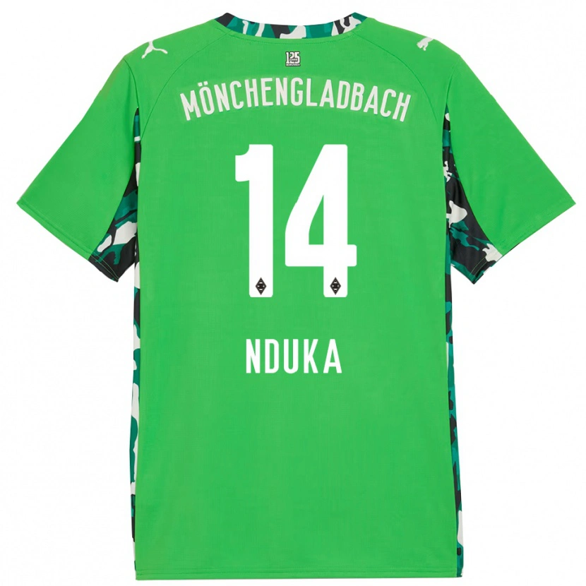 Danxen Herren Michael Nduka #14 Grün Schwarz Auswärtstrikot Trikot 2025/26 T-Shirt