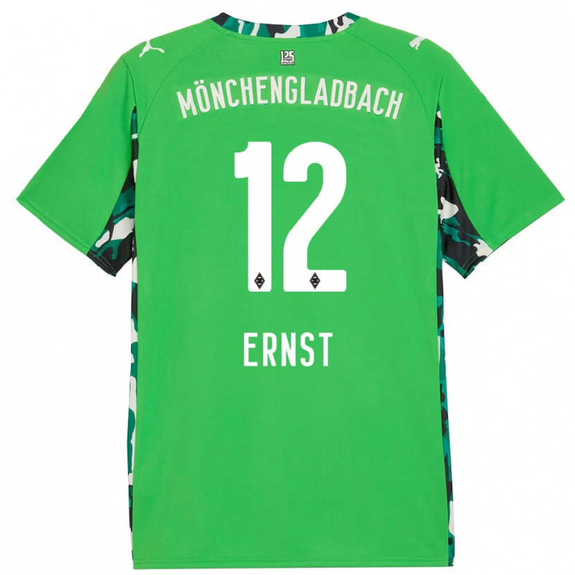 Danxen Herren Jesse Ernst #12 Grün Schwarz Auswärtstrikot Trikot 2025/26 T-Shirt