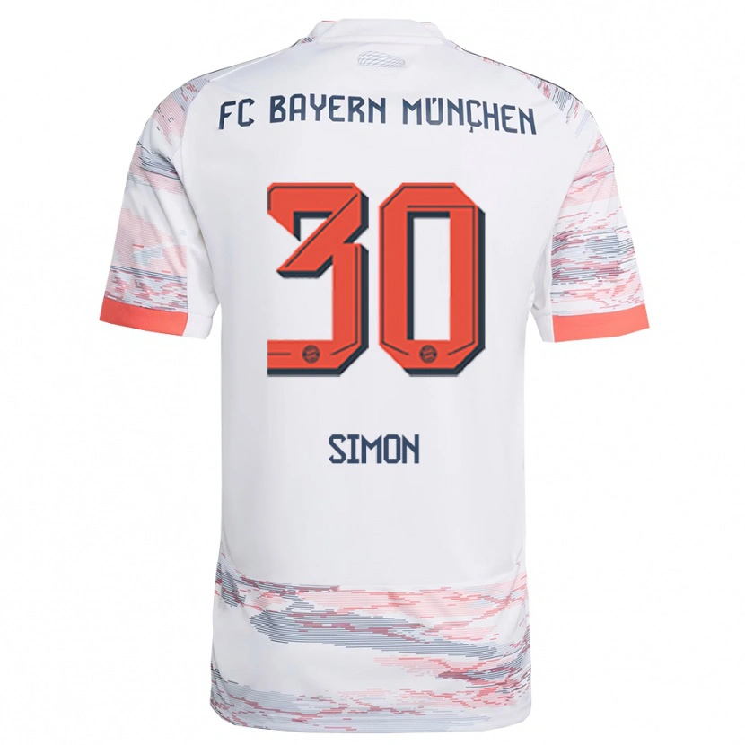 Danxen Herren Carolin Simon #30 Weiß Grau Auswärtstrikot Trikot 2025/26 T-Shirt