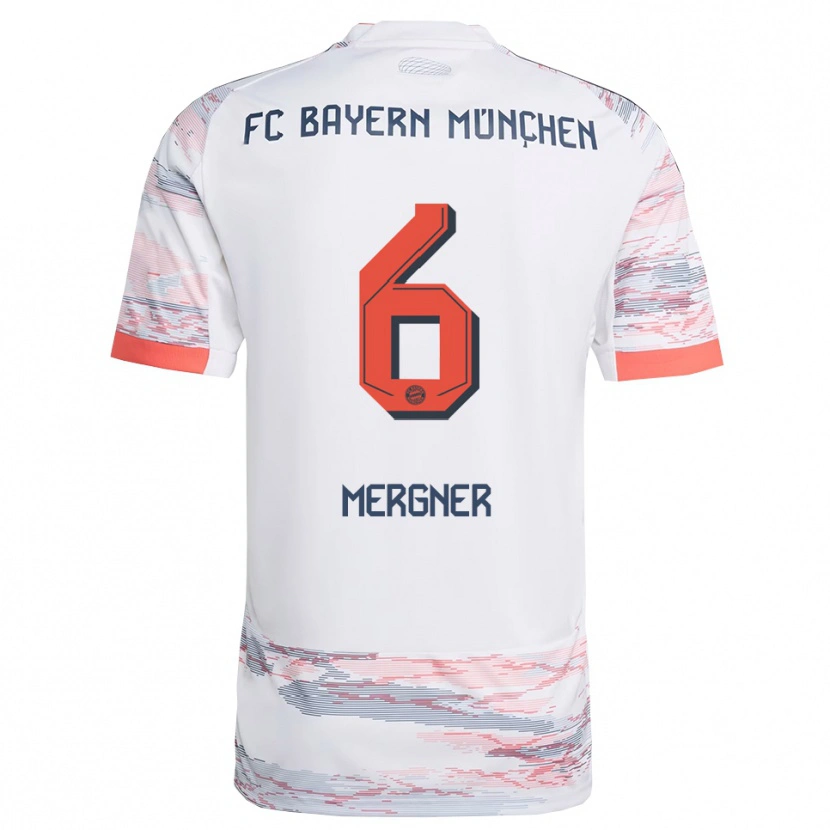 Danxen Herren Max Mergner #6 Weiß Grau Auswärtstrikot Trikot 2025/26 T-Shirt