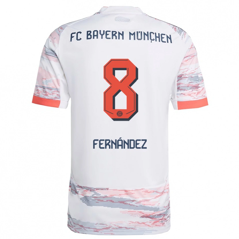 Danxen Herren Javier Fernández #8 Weiß Grau Auswärtstrikot Trikot 2025/26 T-Shirt