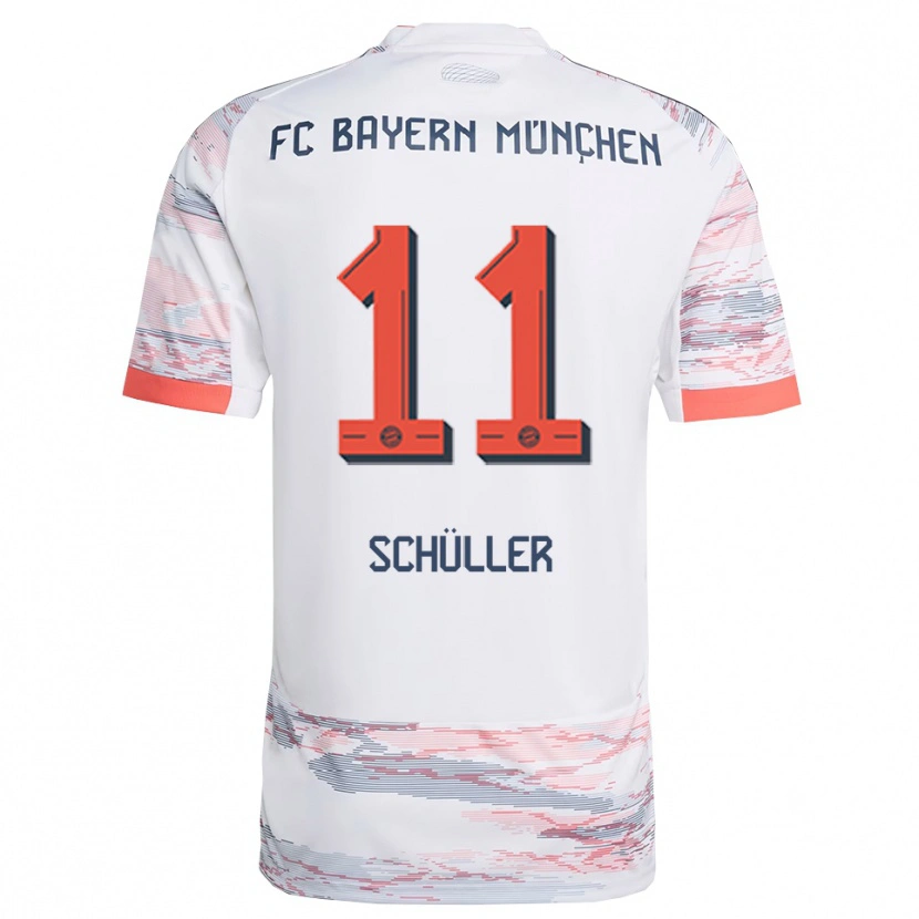 Danxen Herren Lea Schüller #11 Weiß Grau Auswärtstrikot Trikot 2025/26 T-Shirt