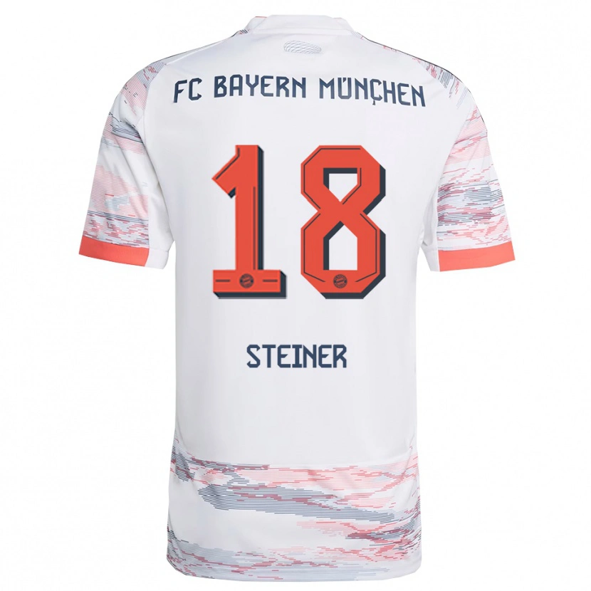 Danxen Herren Michael Steiner #18 Weiß Grau Auswärtstrikot Trikot 2025/26 T-Shirt