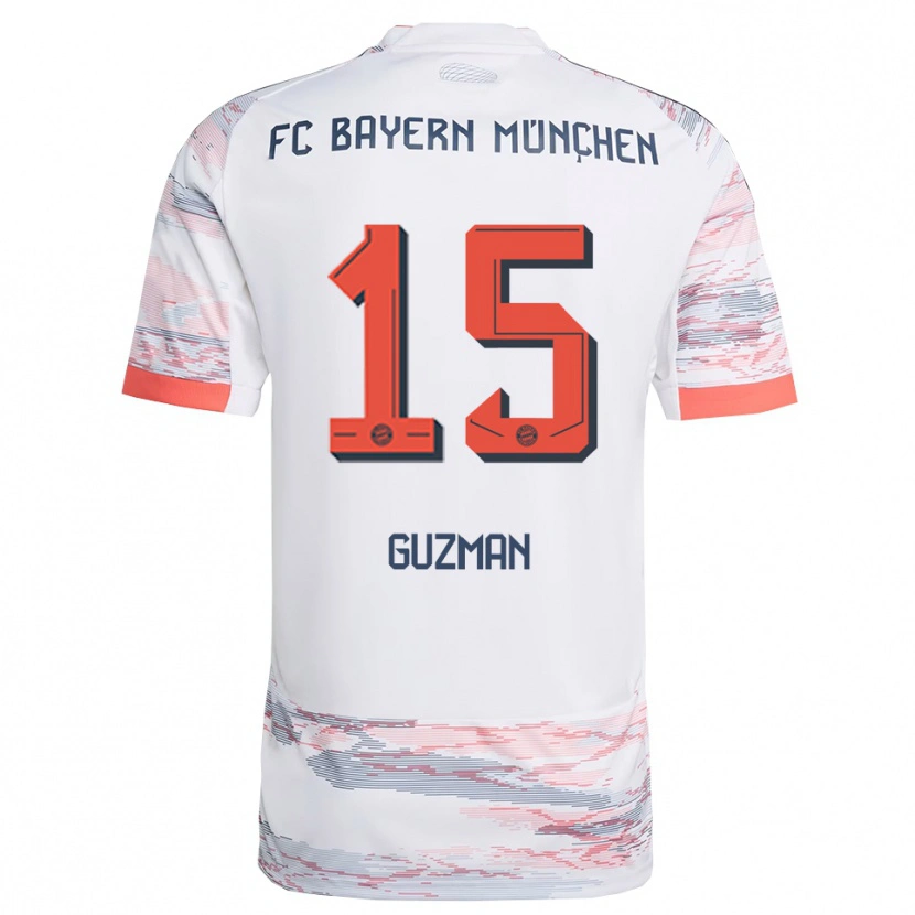 Danxen Herren Ana María Guzmán #15 Weiß Grau Auswärtstrikot Trikot 2025/26 T-Shirt