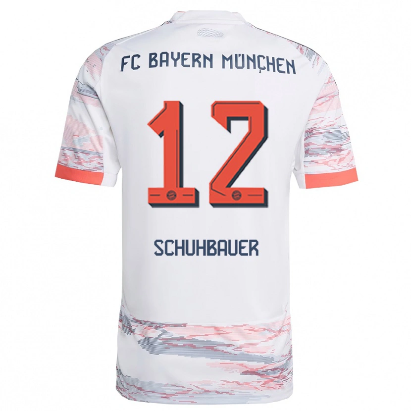 Danxen Herren Maximilian Schuhbauer #12 Weiß Grau Auswärtstrikot Trikot 2025/26 T-Shirt
