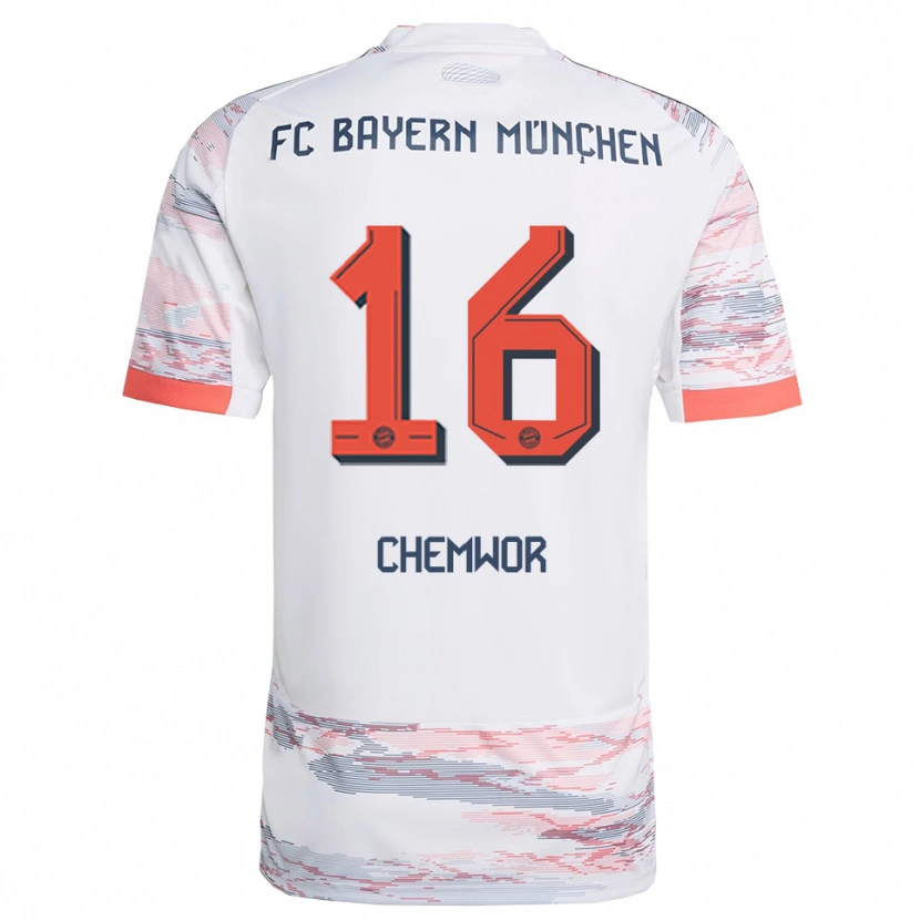 Danxen Herren Sadiki Chemwor #16 Weiß Grau Auswärtstrikot Trikot 2025/26 T-Shirt