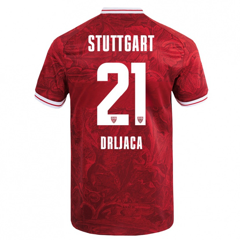 Danxen Herren Stefan Drljaca #21 Rot Schwarz Auswärtstrikot Trikot 2025/26 T-Shirt
