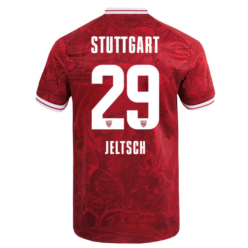 Danxen Herren Finn Jeltsch #29 Rot Schwarz Auswärtstrikot Trikot 2025/26 T-Shirt