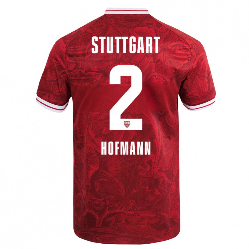 Danxen Herren Linette Hofmann #2 Rot Schwarz Auswärtstrikot Trikot 2025/26 T-Shirt