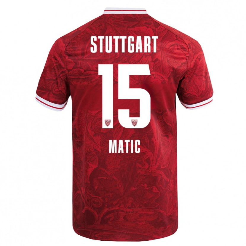 Danxen Herren Nikolas Matic #15 Rot Schwarz Auswärtstrikot Trikot 2025/26 T-Shirt