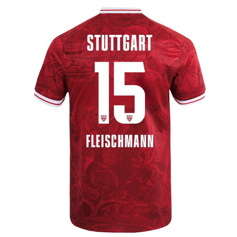Danxen Herren Svea Fleischmann #15 Rot Schwarz Auswärtstrikot Trikot 2025/26 T-Shirt