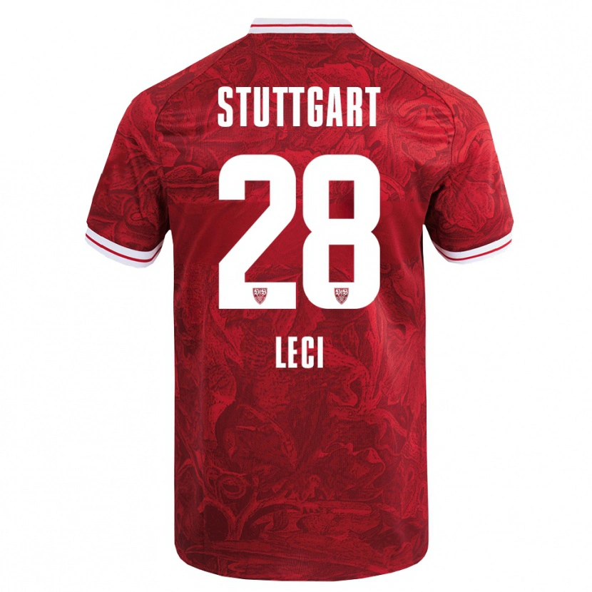 Danxen Herren Besarta Leci #28 Rot Schwarz Auswärtstrikot Trikot 2025/26 T-Shirt