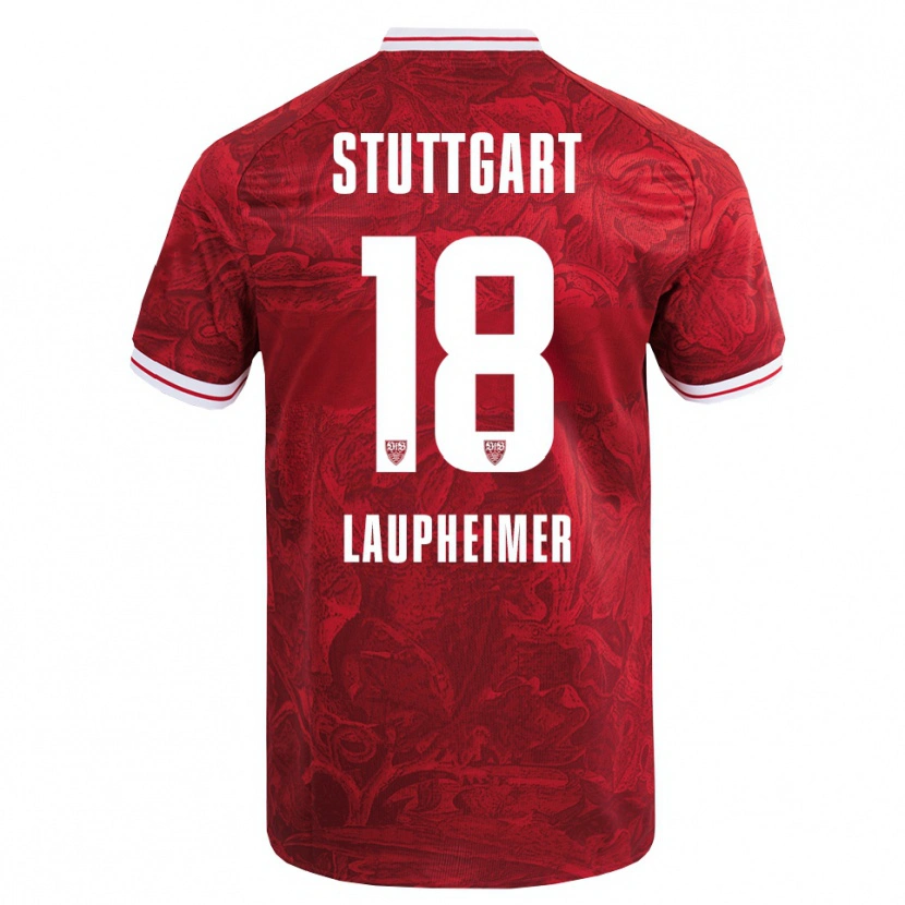 Danxen Herren Lukas Laupheimer #18 Rot Schwarz Auswärtstrikot Trikot 2025/26 T-Shirt