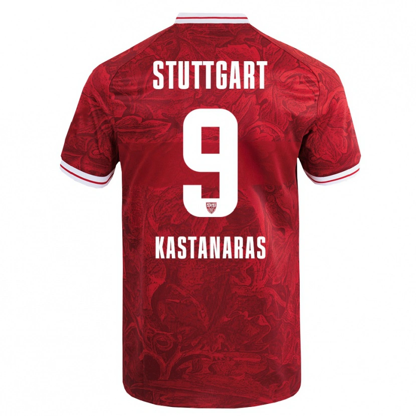 Danxen Herren Thomas Kastanaras #9 Rot Schwarz Auswärtstrikot Trikot 2025/26 T-Shirt