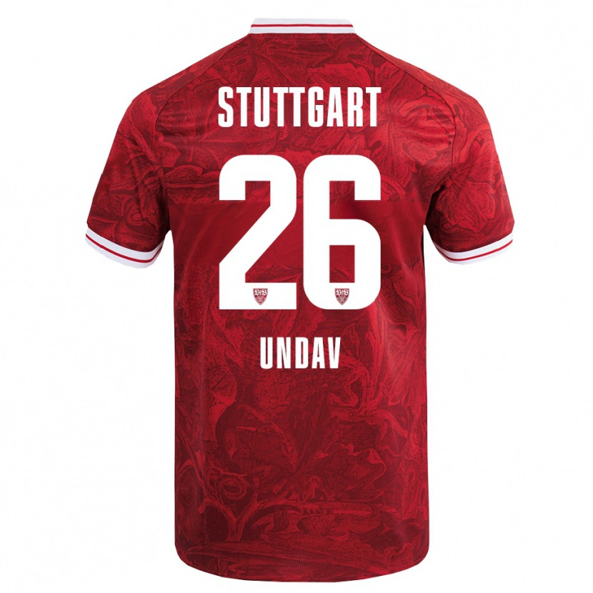 Danxen Herren Deniz Undav #26 Rot Schwarz Auswärtstrikot Trikot 2025/26 T-Shirt