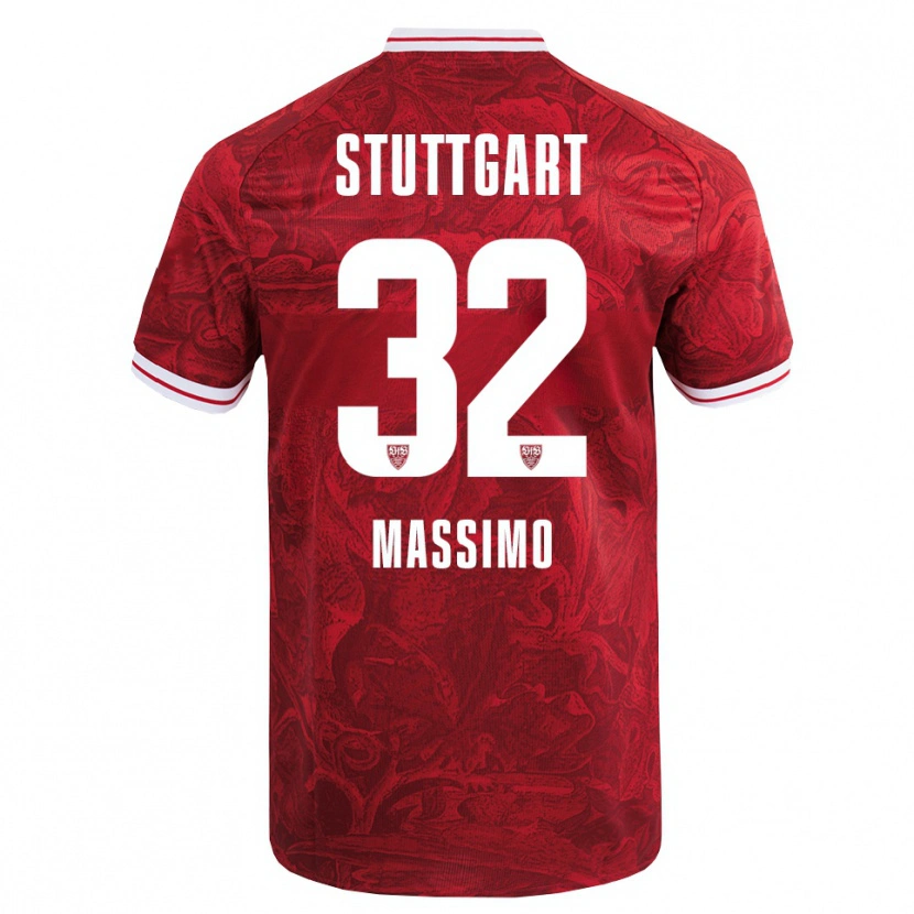 Danxen Herren Roberto Massimo #32 Rot Schwarz Auswärtstrikot Trikot 2025/26 T-Shirt