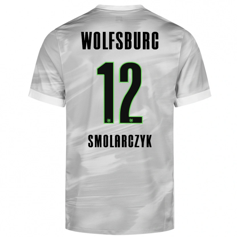 Danxen Herren Nelly Smolarczyk #12 Grau Weiß Auswärtstrikot Trikot 2025/26 T-Shirt