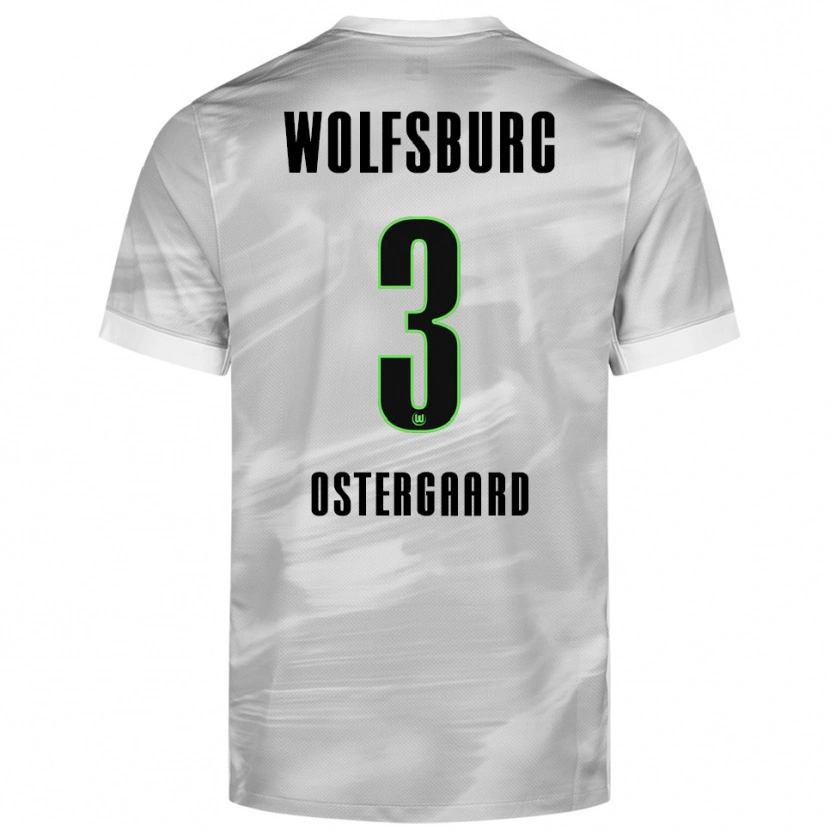 Danxen Herren Christian Östergaard #3 Grau Weiß Auswärtstrikot Trikot 2025/26 T-Shirt