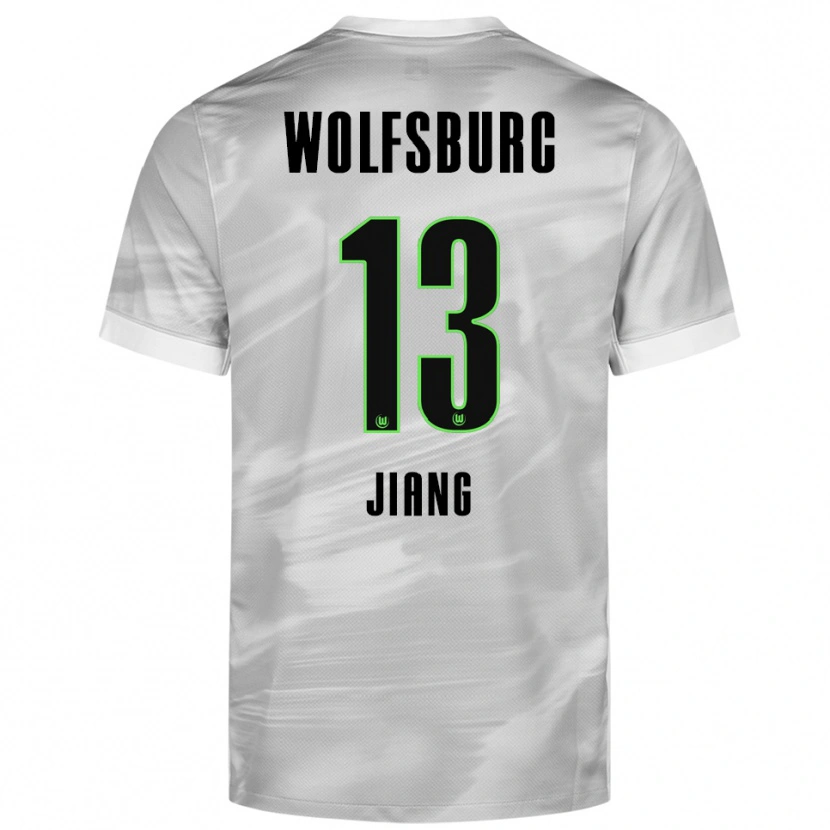 Danxen Herren Jingqi Jiang #13 Grau Weiß Auswärtstrikot Trikot 2025/26 T-Shirt