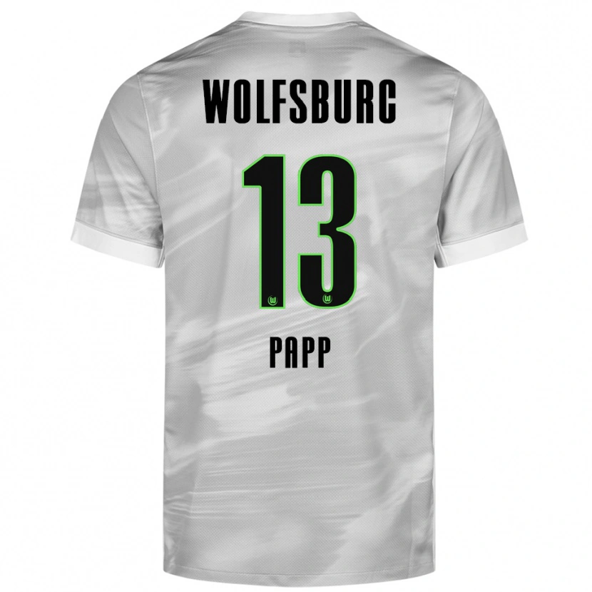 Danxen Herren Luca Papp #13 Grau Weiß Auswärtstrikot Trikot 2025/26 T-Shirt