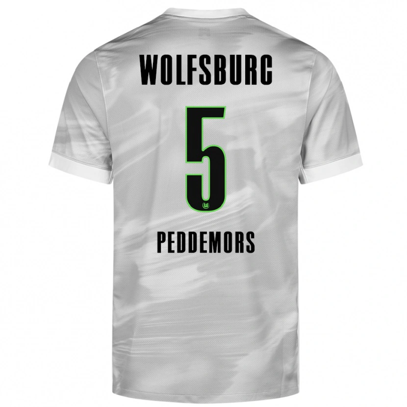 Danxen Herren Ella Peddemors #5 Grau Weiß Auswärtstrikot Trikot 2025/26 T-Shirt