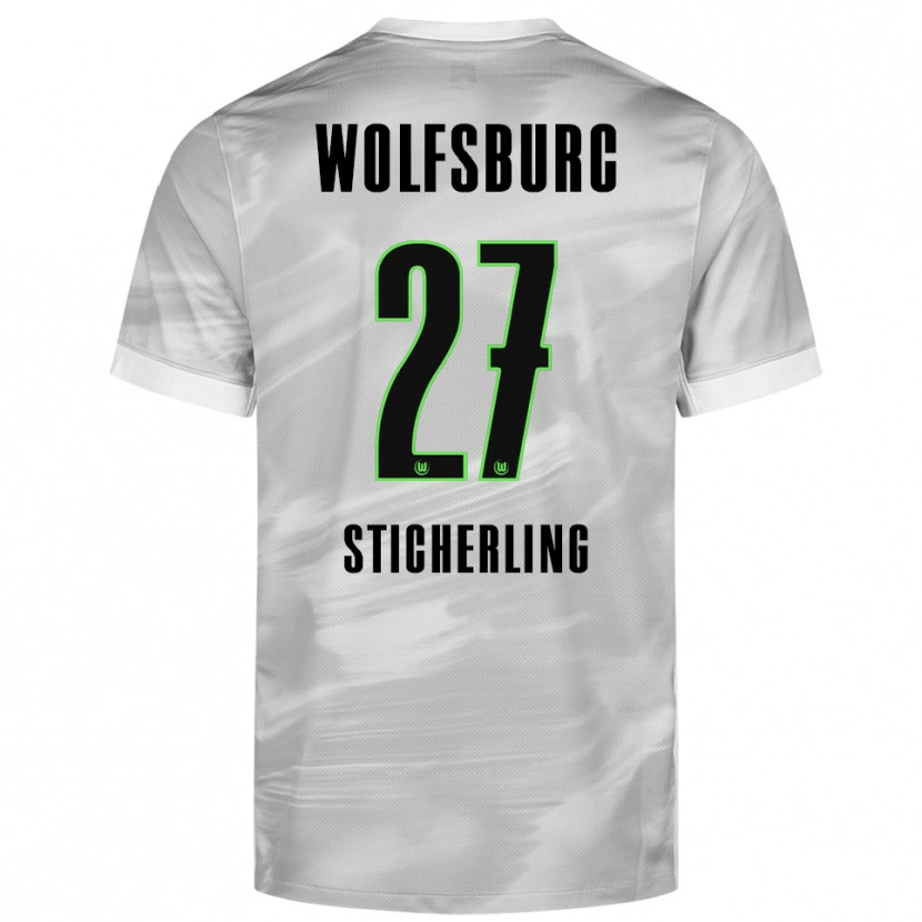Danxen Herren Carl-Anton Sticherling #27 Grau Weiß Auswärtstrikot Trikot 2025/26 T-Shirt
