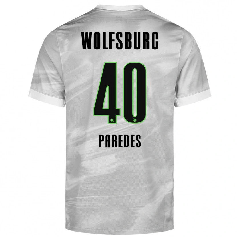 Danxen Herren Kevin Paredes #40 Grau Weiß Auswärtstrikot Trikot 2025/26 T-Shirt