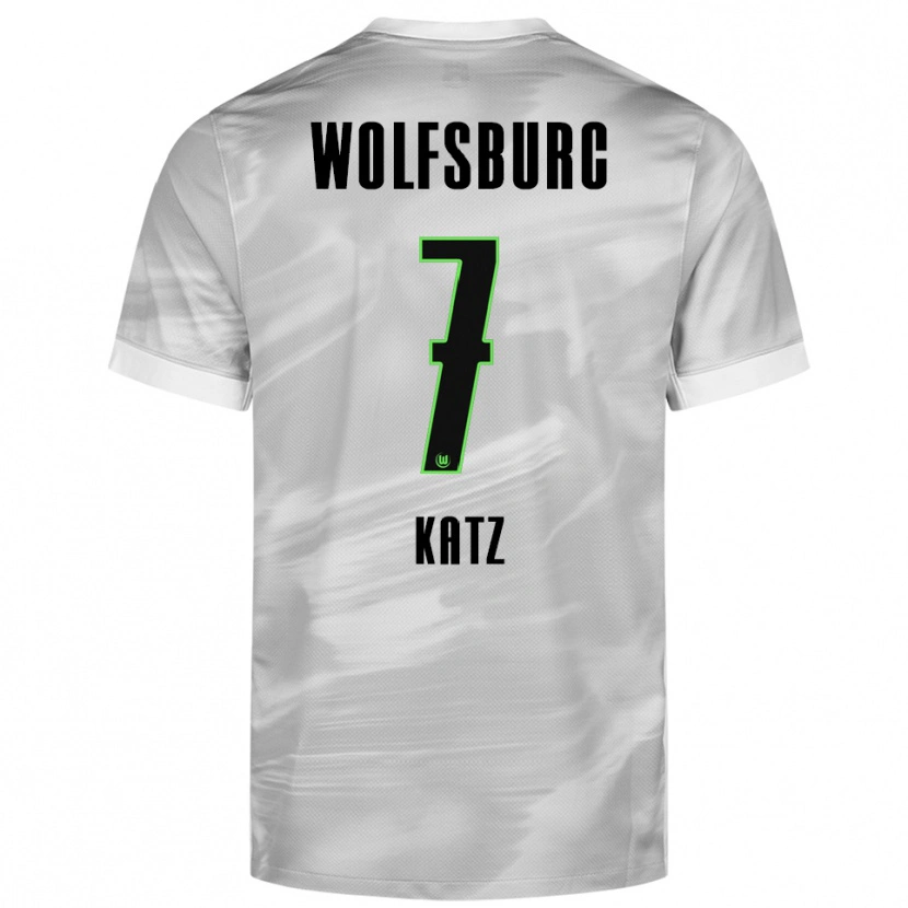 Danxen Herren Bruno Katz #7 Grau Weiß Auswärtstrikot Trikot 2025/26 T-Shirt
