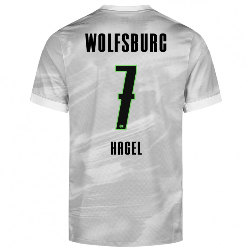 Danxen Herren Chantal Hagel #7 Grau Weiß Auswärtstrikot Trikot 2025/26 T-Shirt