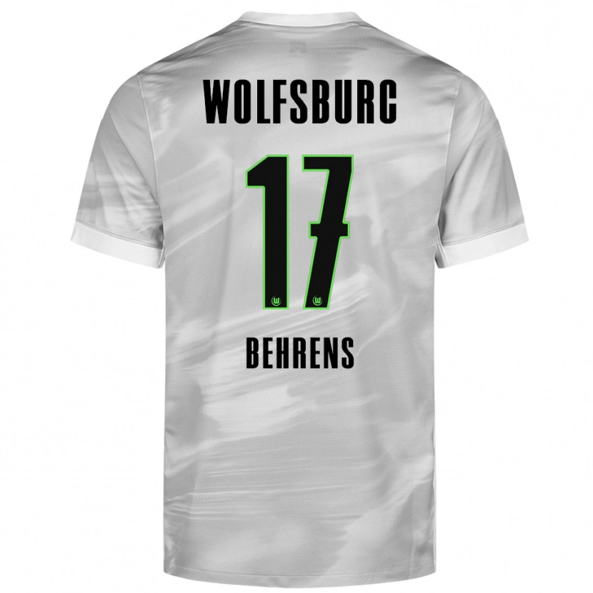 Danxen Herren Kevin Behrens #17 Grau Weiß Auswärtstrikot Trikot 2025/26 T-Shirt