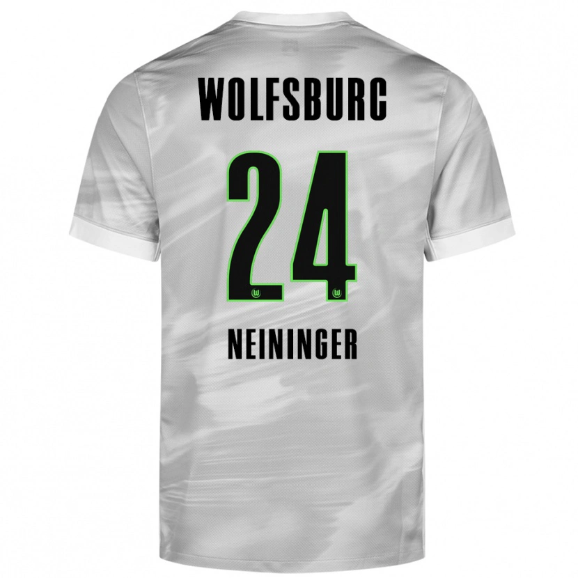 Danxen Herren Tim Neininger #24 Grau Weiß Auswärtstrikot Trikot 2025/26 T-Shirt