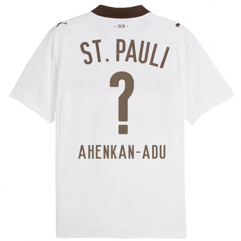 Danxen Herren Calvin Ahenkan-Adu #0 Weiß Rot Auswärtstrikot Trikot 2025/26 T-Shirt