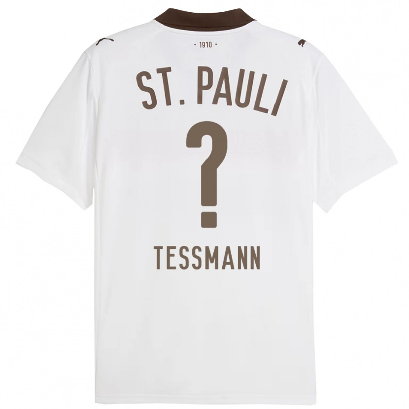 Danxen Herren Niklas Teßmann #0 Weiß Rot Auswärtstrikot Trikot 2025/26 T-Shirt