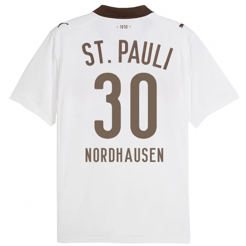 Danxen Herren Neele Nordhausen #30 Weiß Rot Auswärtstrikot Trikot 2025/26 T-Shirt