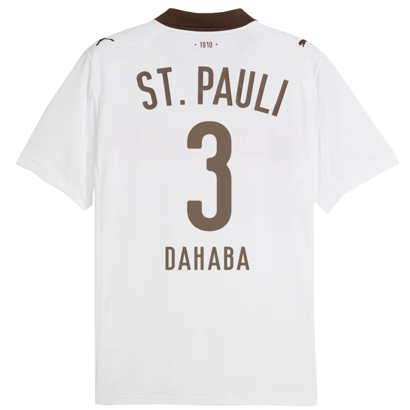Danxen Herren Muhammad Dahaba #3 Weiß Rot Auswärtstrikot Trikot 2025/26 T-Shirt