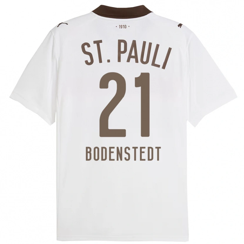 Danxen Herren Paula Bodenstedt #21 Weiß Rot Auswärtstrikot Trikot 2025/26 T-Shirt