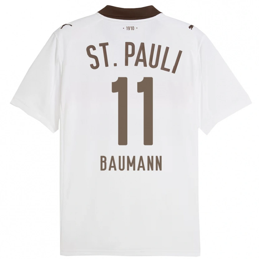 Danxen Herren Malte Baumann #11 Weiß Rot Auswärtstrikot Trikot 2025/26 T-Shirt