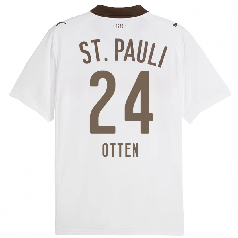 Danxen Herren Neo Otten #24 Weiß Rot Auswärtstrikot Trikot 2025/26 T-Shirt