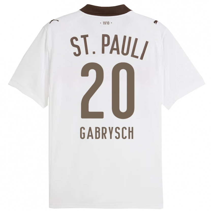 Danxen Herren David Gabrysch #20 Weiß Rot Auswärtstrikot Trikot 2025/26 T-Shirt