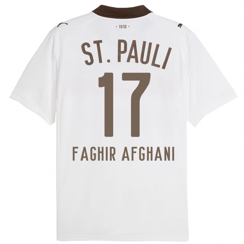 Danxen Herren Younan Faghir Afghani #17 Weiß Rot Auswärtstrikot Trikot 2025/26 T-Shirt